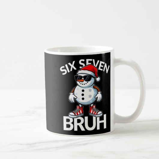 Bruh Six Seven 6 7 Meme Christmas Funny Xmas Mens コーヒーマグカップ (右)
