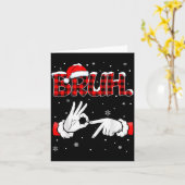 Bruh Six Seven 6 7 Meme Gen Alpha Slang 6 7 Hands カード (黄色い花)