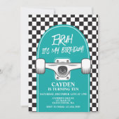 BRUH! Skateboard Birthday Invitation 招待状 (正面)