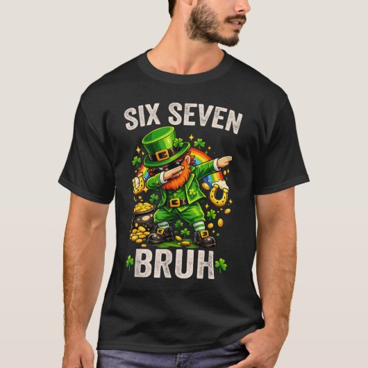 Bruh St Patricks Day Six Seven Kids Boys Men Women Tシャツ (正面)