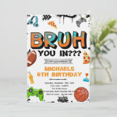 Bruh Teen Birthday Party Invitation 招待状 (スタンド正面)
