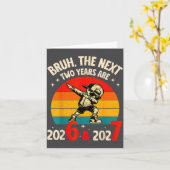 Bruh The Next Two Year Are 2026 2027 Funny 67 Meme カード (黄色い花)