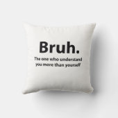 Bruh Typography Bruh クッション (裏面)