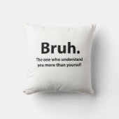 Bruh Typography Bruh クッション (正面)