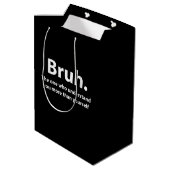 Bruh Typography Bruh ミディアムペーパーバッグ (裏面アングル)