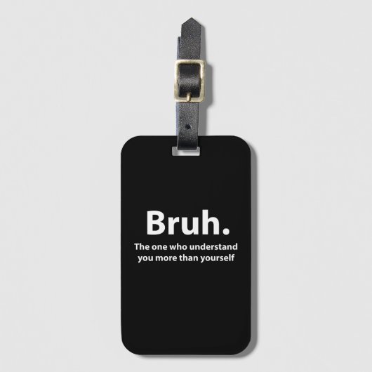 Bruh Typography Bruh  ラゲッジタグ (正面縦)