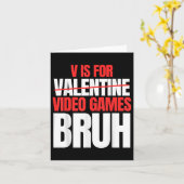 Bruh Vはビデオゲーム用Valentines Day Kids Boy カード (黄色い花)