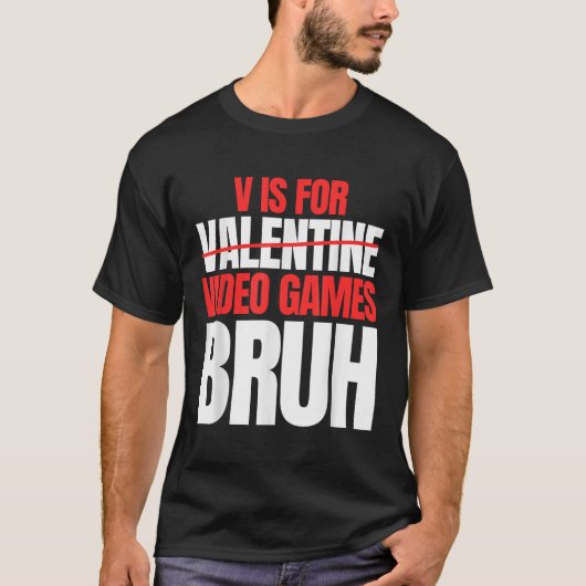 Bruh Vはビデオゲーム用Valentines Day Kids Boy Tシャツ (正面)