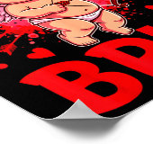 Bruh Valentines Day Boys Kids Funny Heart Valentin ポスター (角)