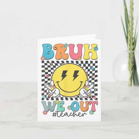 Bruh Weアウト先生可愛い学年末Summe カード (正面)