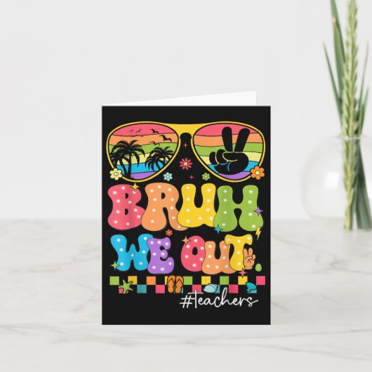 Bruh Weアウト先生可愛い学年末Summe カード (正面)