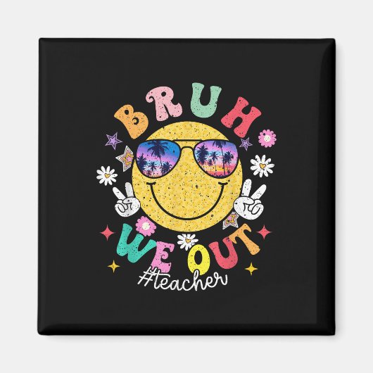 Bruh Weアウト先生可愛い学年末Summe マグネット (正面)
