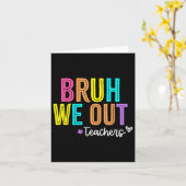 Bruh Weアウト先生夏休み幸せ最終日O カード (黄色い花)