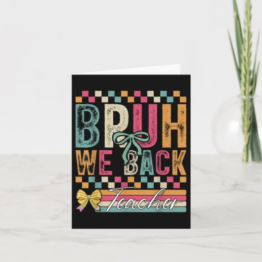 Bruh Weバック先生ハッピーファースト初日Te カード (正面)
