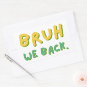 Bruh Weバック先生、新学期、教室 長方形シール (封筒)