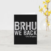 Bruh Weバック2年生の学校の最初の日 カード (黄色い花)