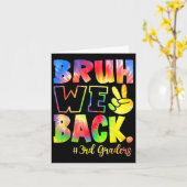 Bruh Weバック3年生3年生Schoに戻る カード (黄色い花)