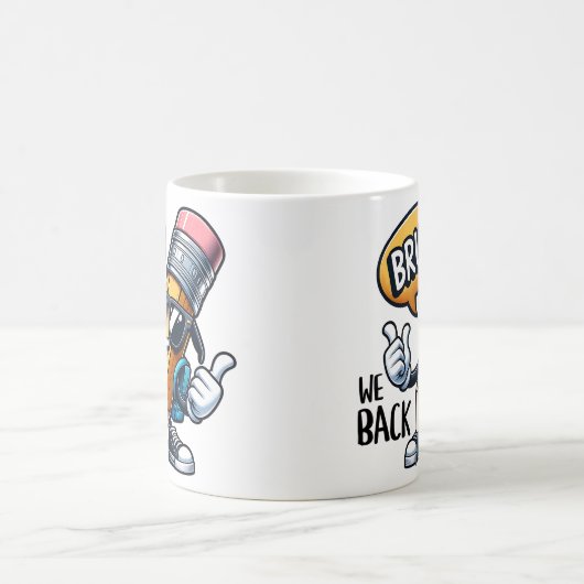 Bruh We Back コーヒーマグカップ (中央)