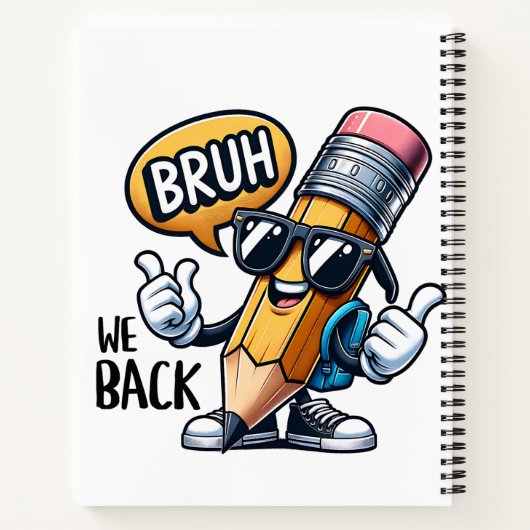 Bruh We Back  ノートブック (裏面)