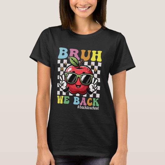 Bruh We Back 先生 グルービーな再会 Back To School 半袖Tシャツ 男子 Tシャツ (正面)