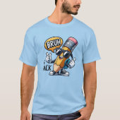 Bruh We Back、学校に戻って先生 Tシャツ (正面)