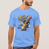 Bruh We Back、学校に戻って先生 Tシャツ (正面)