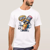 Bruh We Back、学校に戻って先生 Tシャツ (正面)