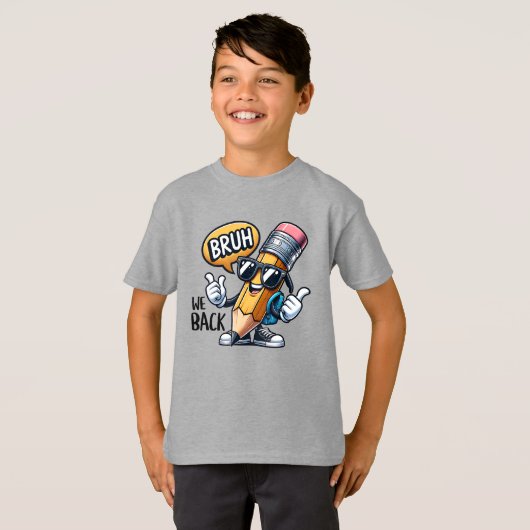 Bruh We Back、新学期の先生  Tシャツ (正面フル)