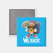 Bruh We Back 鉛筆 先生 生徒 学校に戻る マグネット (正面/裏面)