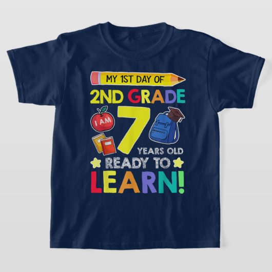 Bruh We Back 2年生 バックトゥスクール セカンドグレード Tシャツ (レイダウン)