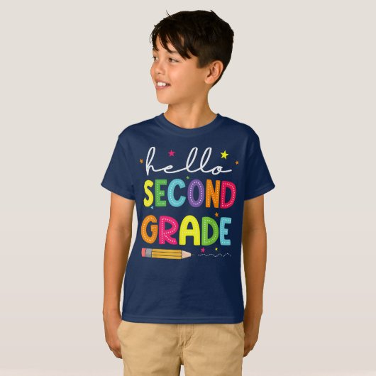 Bruh We Back 2nd Grade Back to School Second Grade Tシャツ (正面フル)