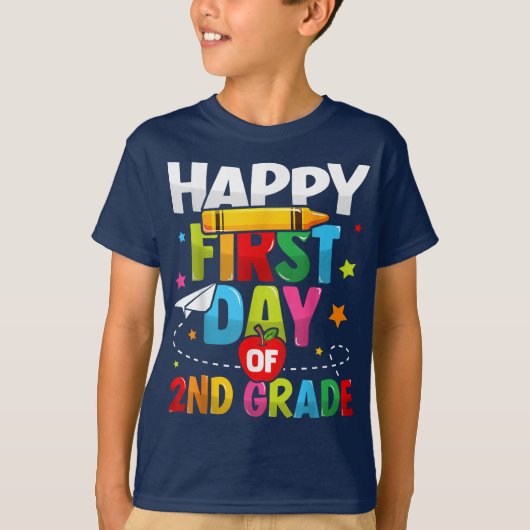 Bruh We Back 2nd Grade Back to School Second Grade Tシャツ (正面)