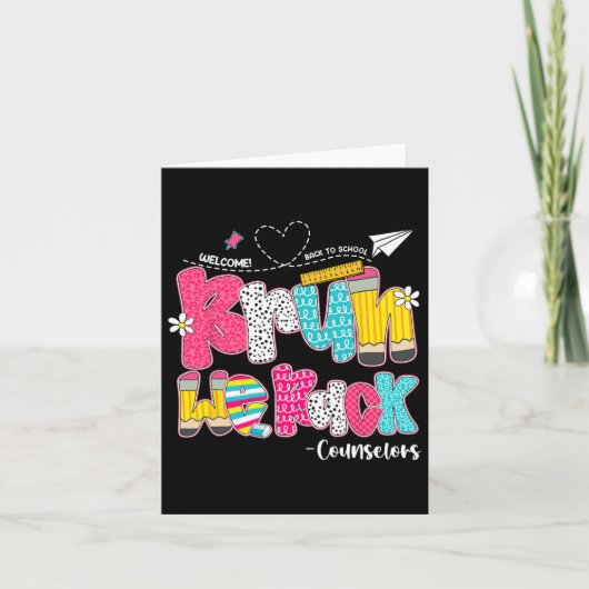 Bruh We Back Counselors Welcome Back To School カード (正面)