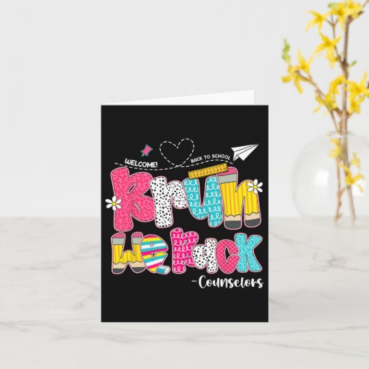 Bruh We Back Counselors Welcome Back To School  カード (黄色い花)