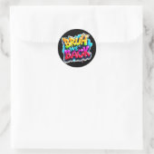 Bruh We Back Graffiti Back To School Clip Art ラウンドシール (バッグ)