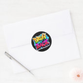 Bruh We Back Graffiti Back To School Clip Art ラウンドシール (封筒)