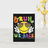 Bruh We Back School Counselor 1st Day Of School Co カード (黄色い花)