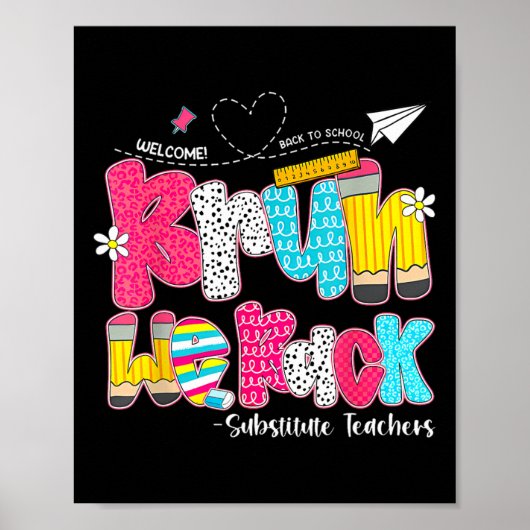 Bruh We Back Substitute Teachers Welcome Back To S ポスター (正面)