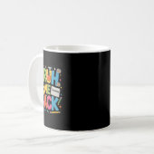 Bruh We Back Tシャツ 学校に戻る 先生 男子 コーヒーマグカップ (正面左)