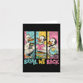 Bruh We Back To School Student Cute Goose Duck Tea カード (正面)