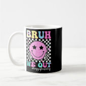 Bruh We Out先生学生Happy最終日Sch コーヒーマグカップ (左)
