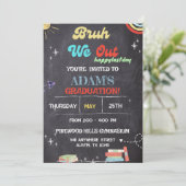 Bruh We Out Chalkboard pre K卒業 招待状 (スタンド正面)