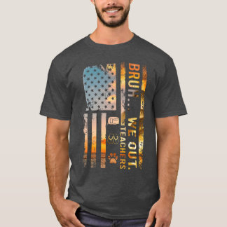 Bruh We Outeachers サマーキャンプビーチサンダル 女子 Tシャツ