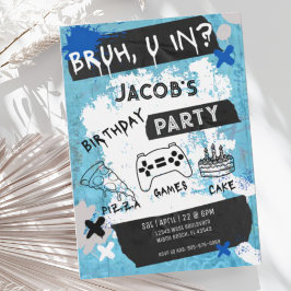 Bruh You In Video 10代の Game Boy誕生日 招待状