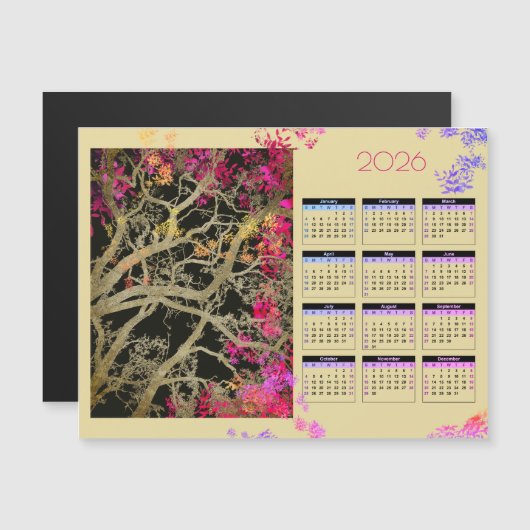 Bruin tree  2026  magnetic calendar (正面/裏面)
