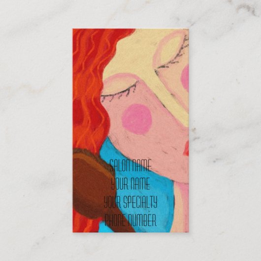 Bruing Her美容師名刺 予約カード (正面)