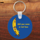 Bruised Banana悪い態度漫画フルーツ – あなたのテキスト キーホルダー (正面)