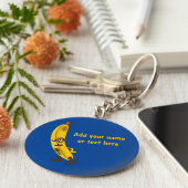 Bruised Banana悪い態度漫画フルーツ – あなたのテキスト キーホルダー (側面)