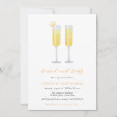 Brunch and Baby Mimosas Baby Shower Sip & See 招待状 (正面)