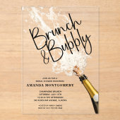 Brunch and Bubbly Bridal Shower アクリル招待状 (正面)